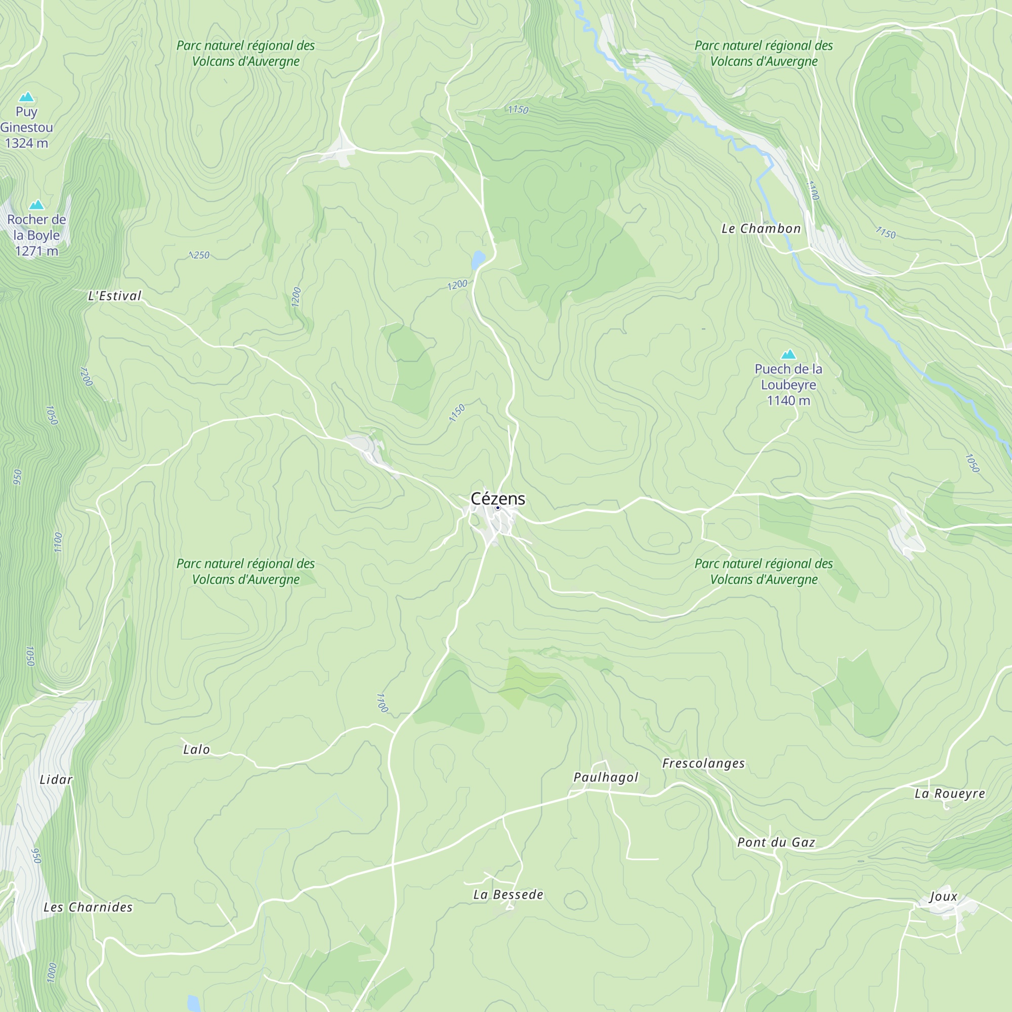 Gîte de Cevens map