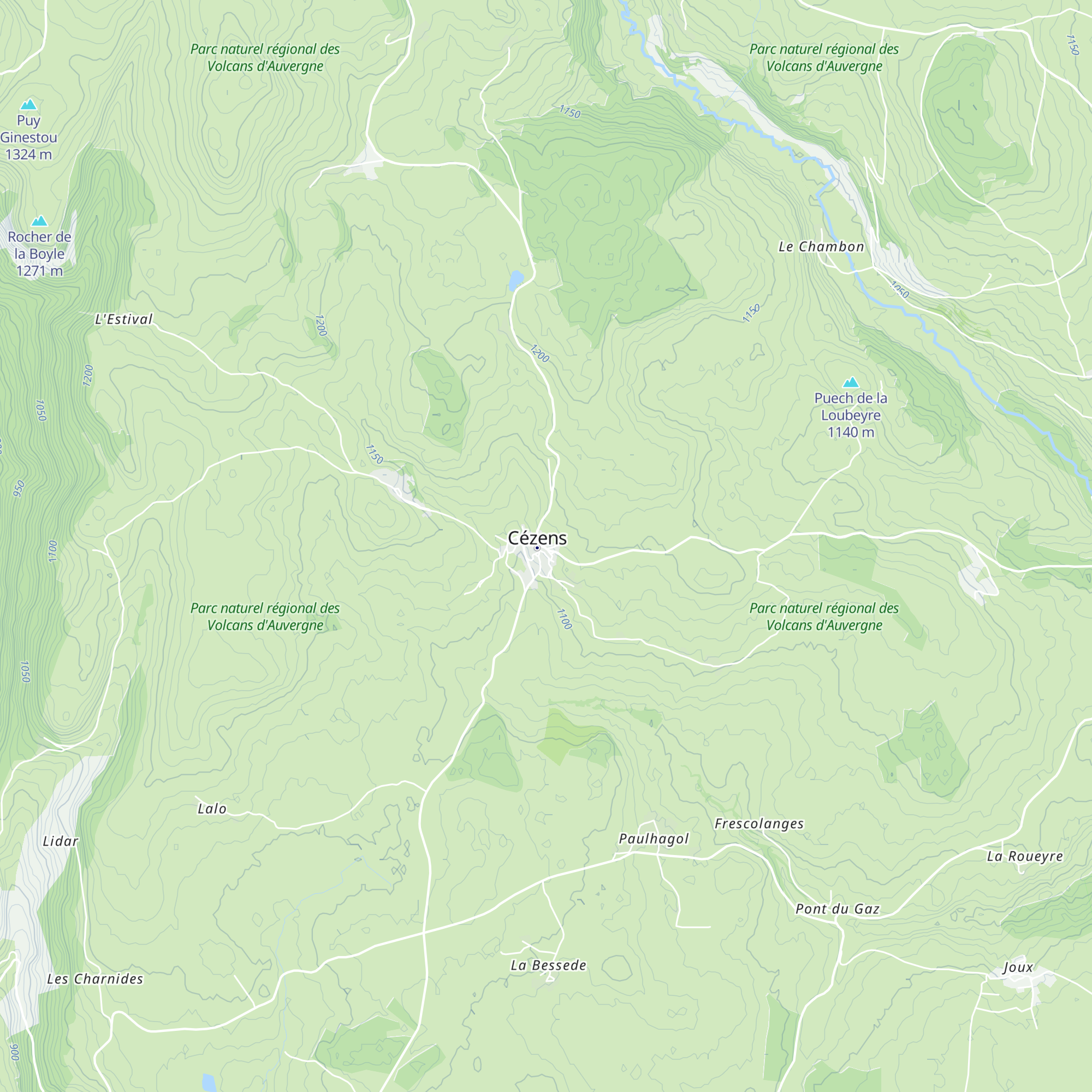 Gîte de Cevens map