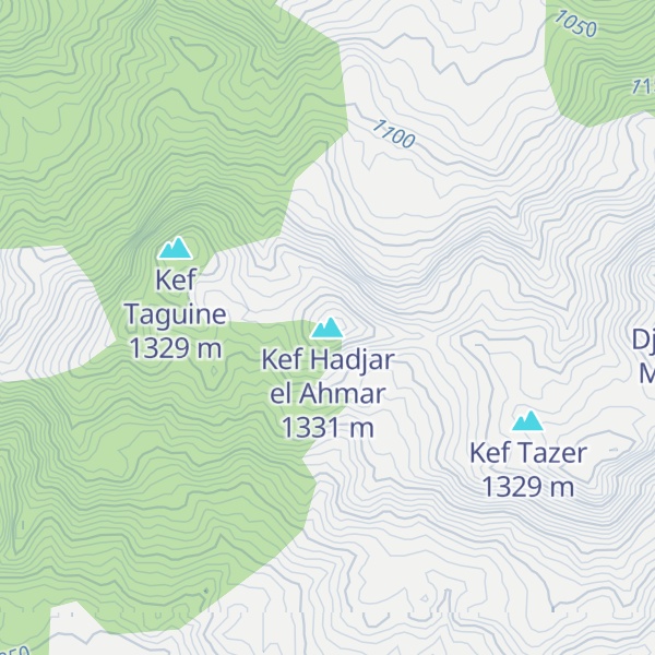 Map of Kef Hadjar el Ahmar