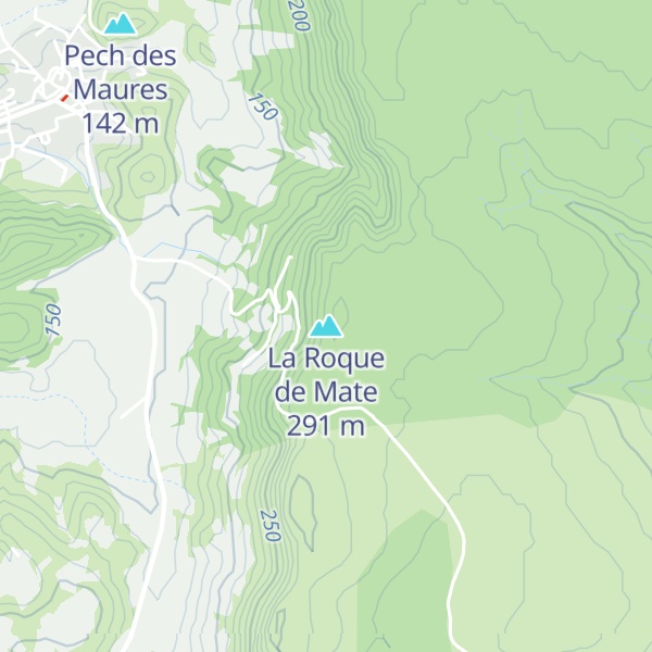 Map of La Roque de Mate
