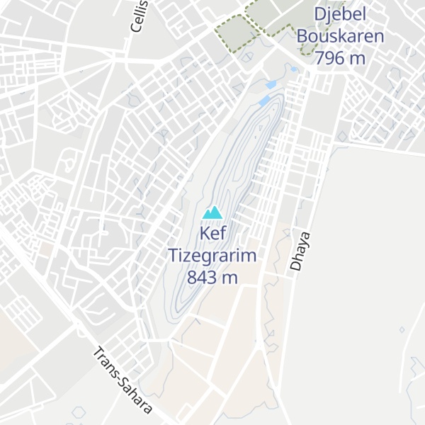 Map of Kef Tizegrarim