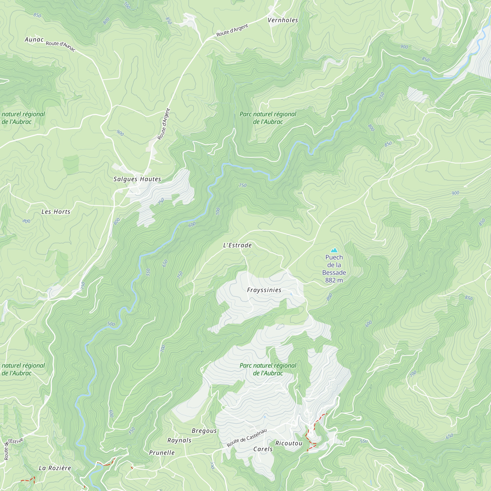 Gîte de Lestrade en Aubrac map