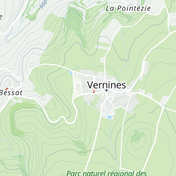 Map of Gîtes MFR Vernines