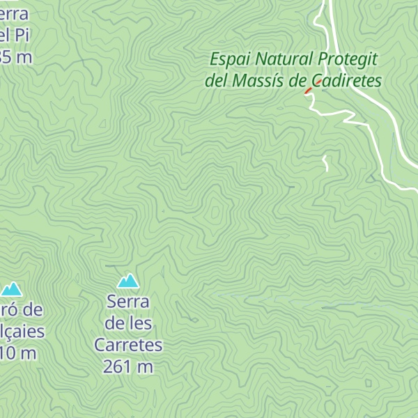 Map of Puig de la Borrassa