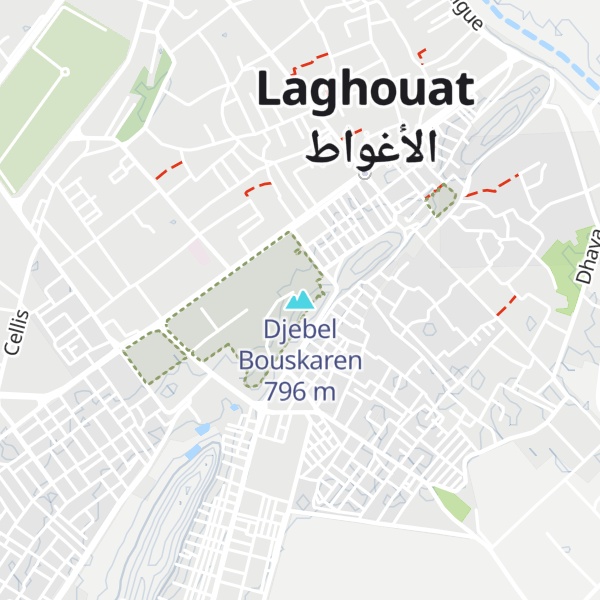 Map of Djebel Bouskaren