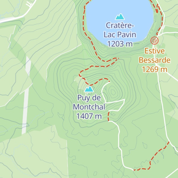 Map of Puy de Montchal
