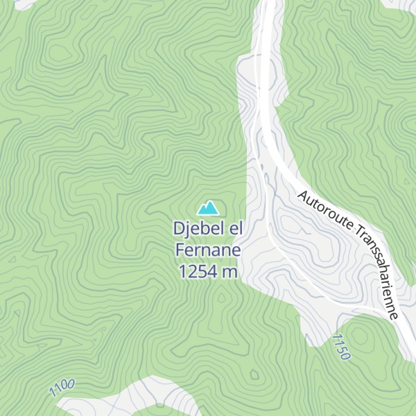 Map of Djebel el Fernane