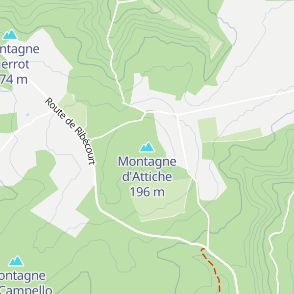 Map of Montagne d'Attiche