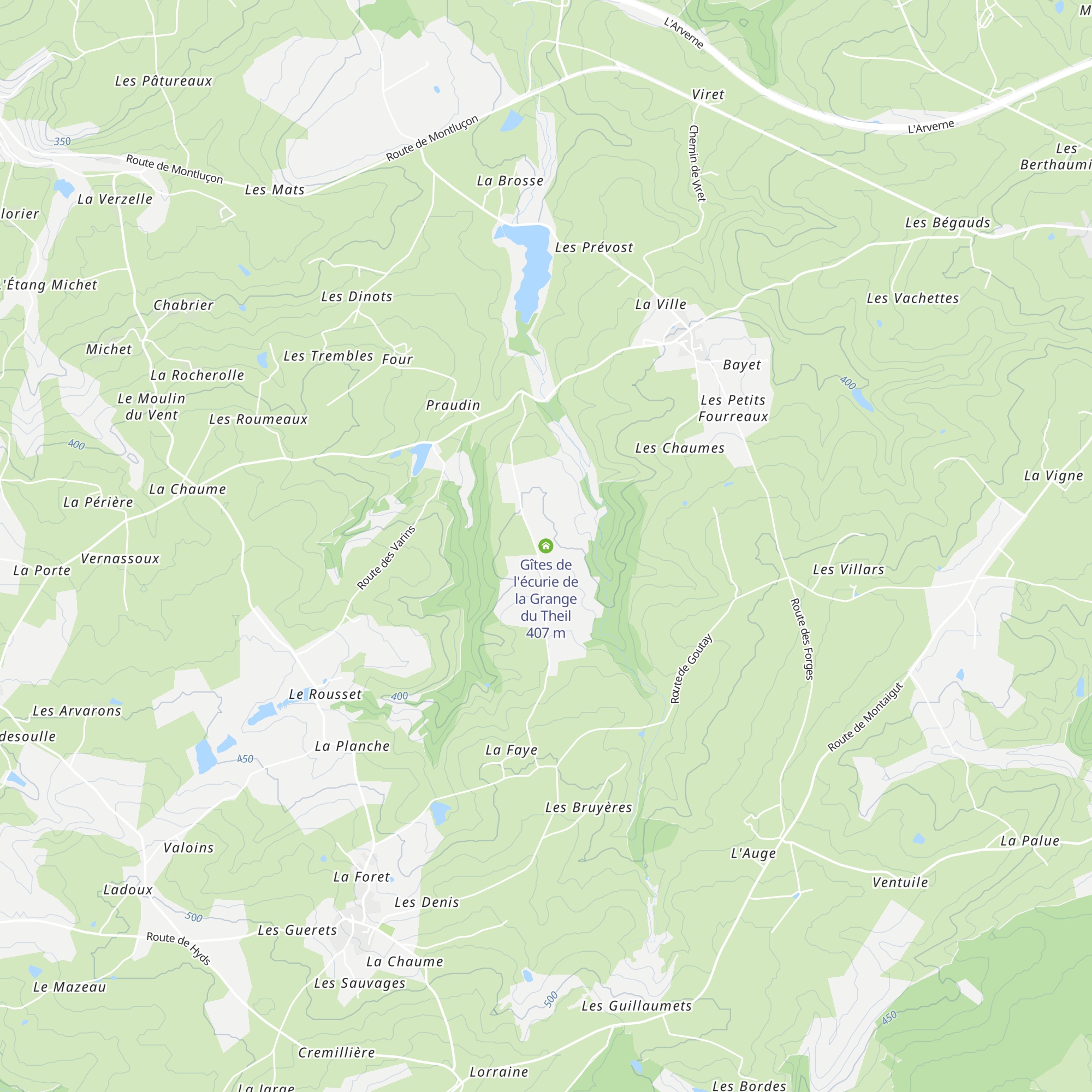 Gîtes de l'écurie de la Grange du Theil map