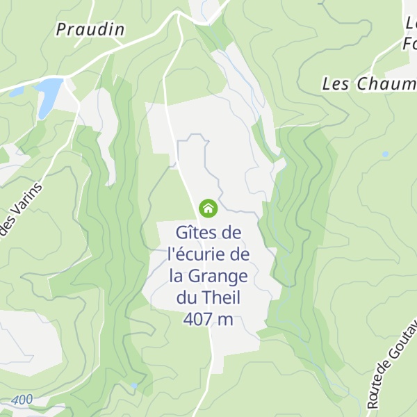 Map of Gîtes de l'écurie de la Grange du Theil