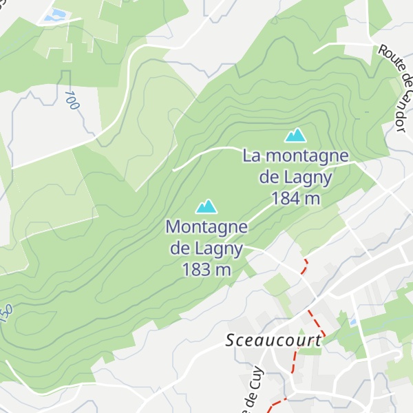 Map of Montagne de Lagny