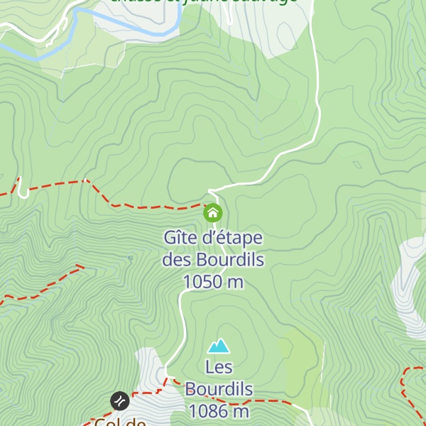 Map of Gîte d’étape des Bourdils