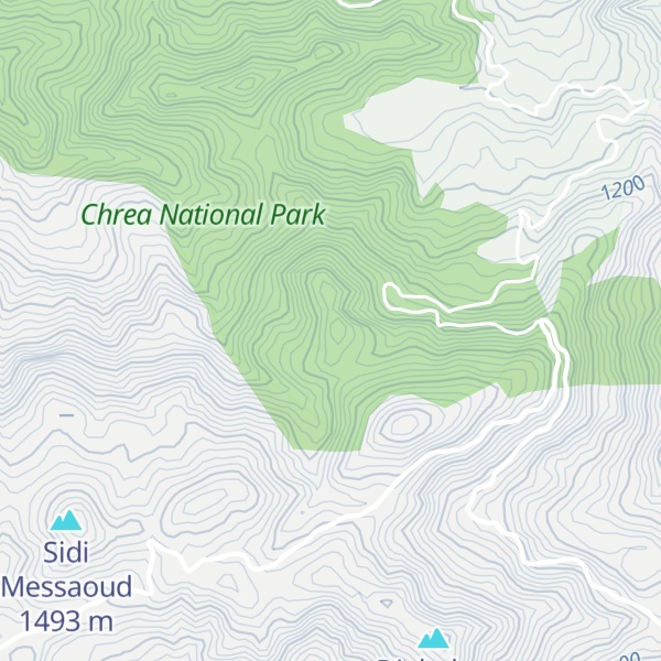Map of Kef Azrou Alouane