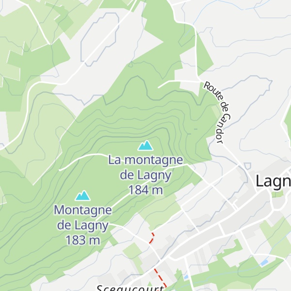 Map of La montagne de Lagny