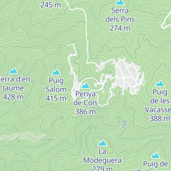 Map of Penya de Cols