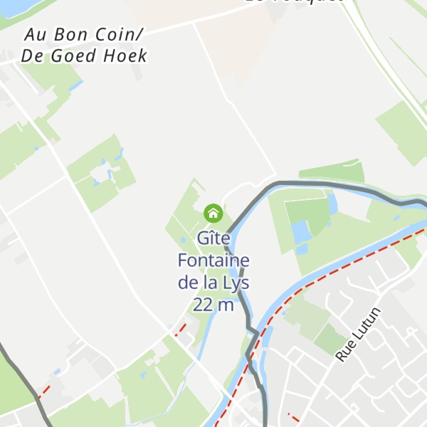 Map of Gîte Fontaine de la Lys