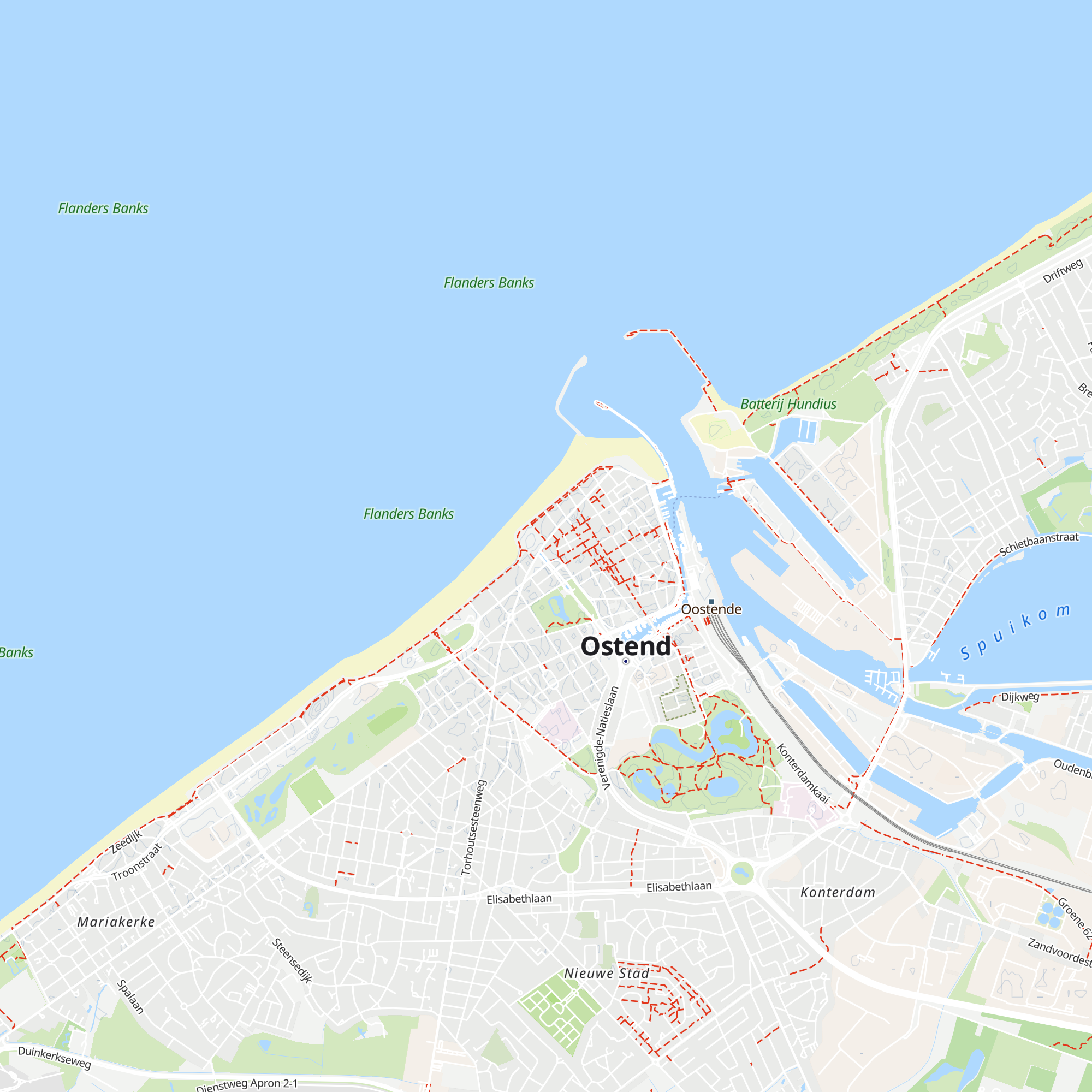 Toerisme Oostende VZW map