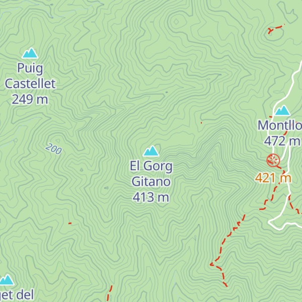 Map of El Gorg Gitano