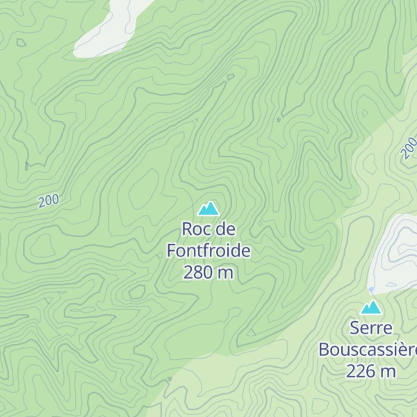Map of Roc de Fontfroide