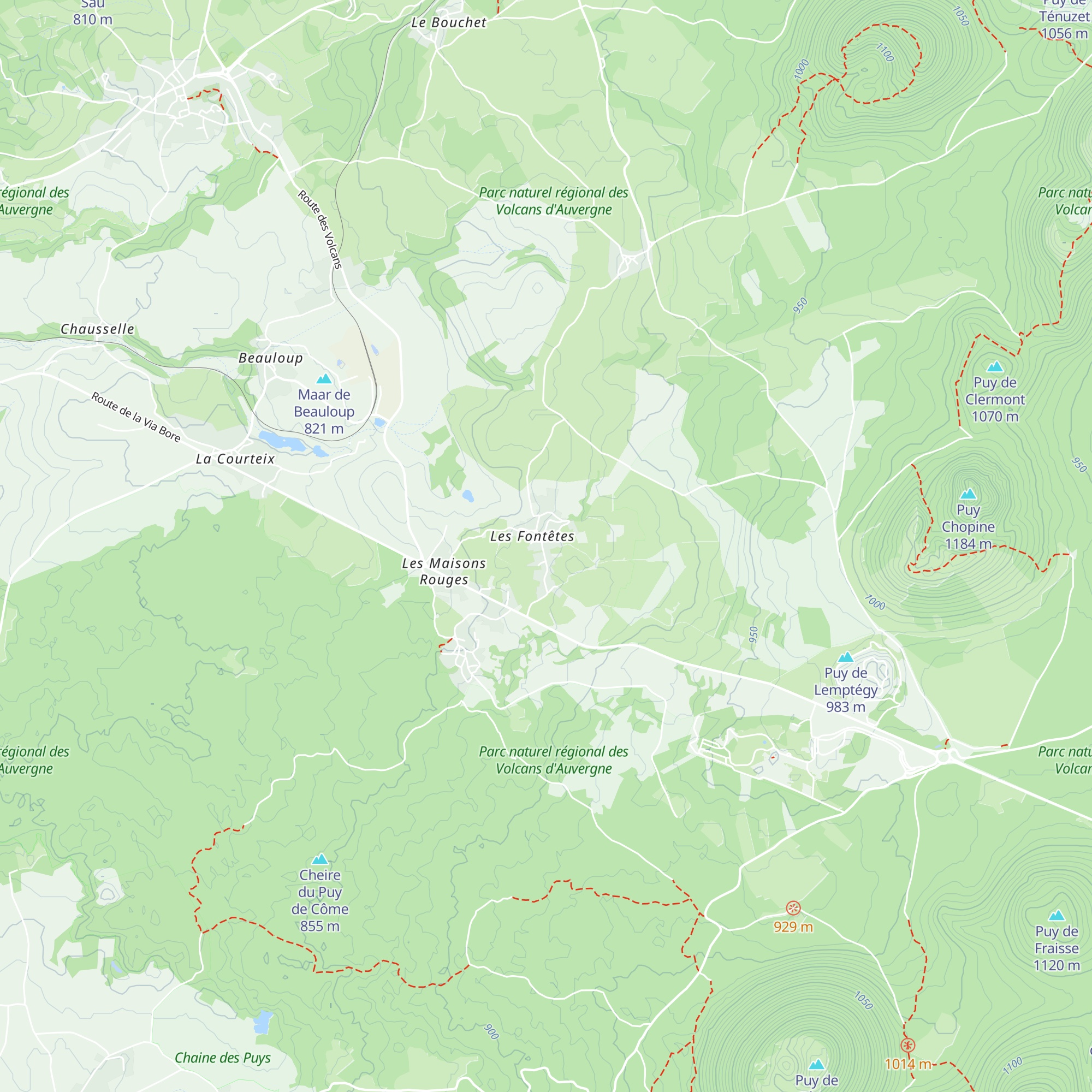 Gîte Les Fontètes map