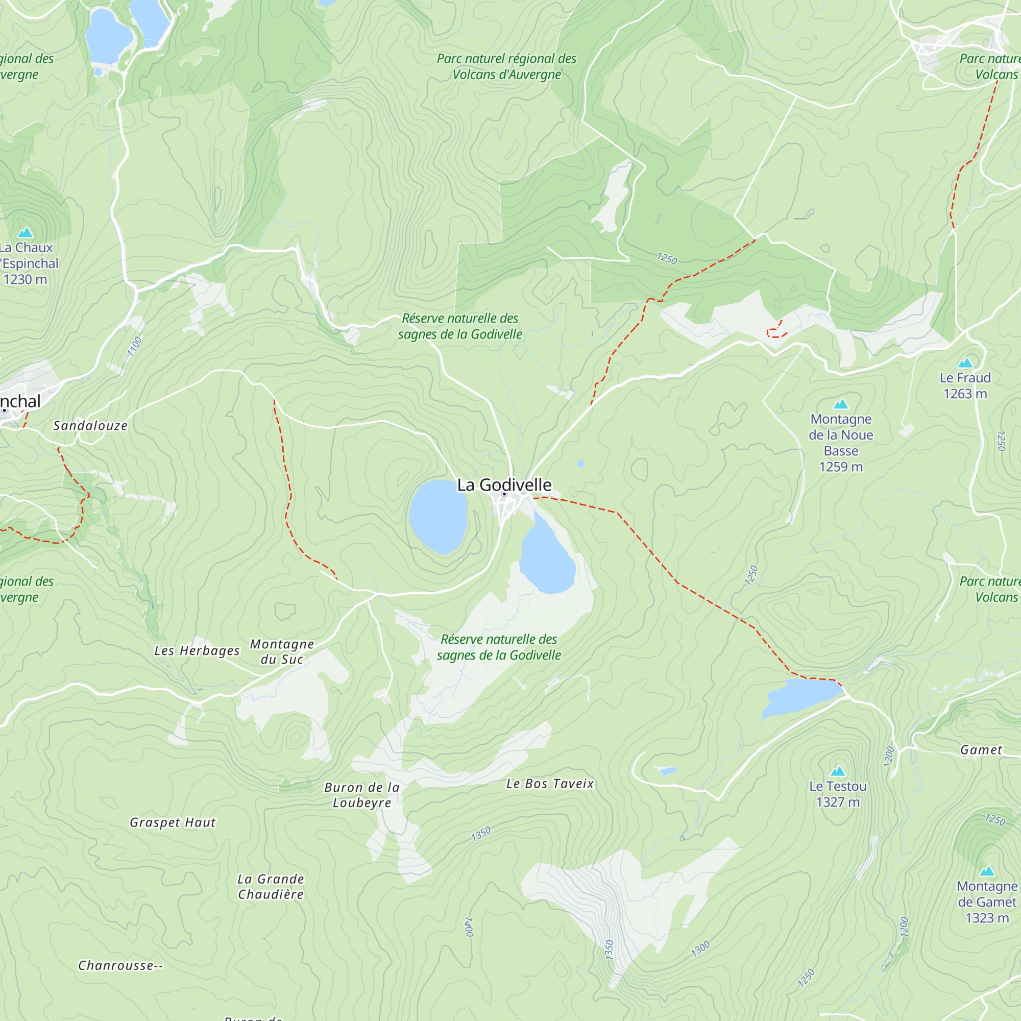 Gîte des 2 Lacs map