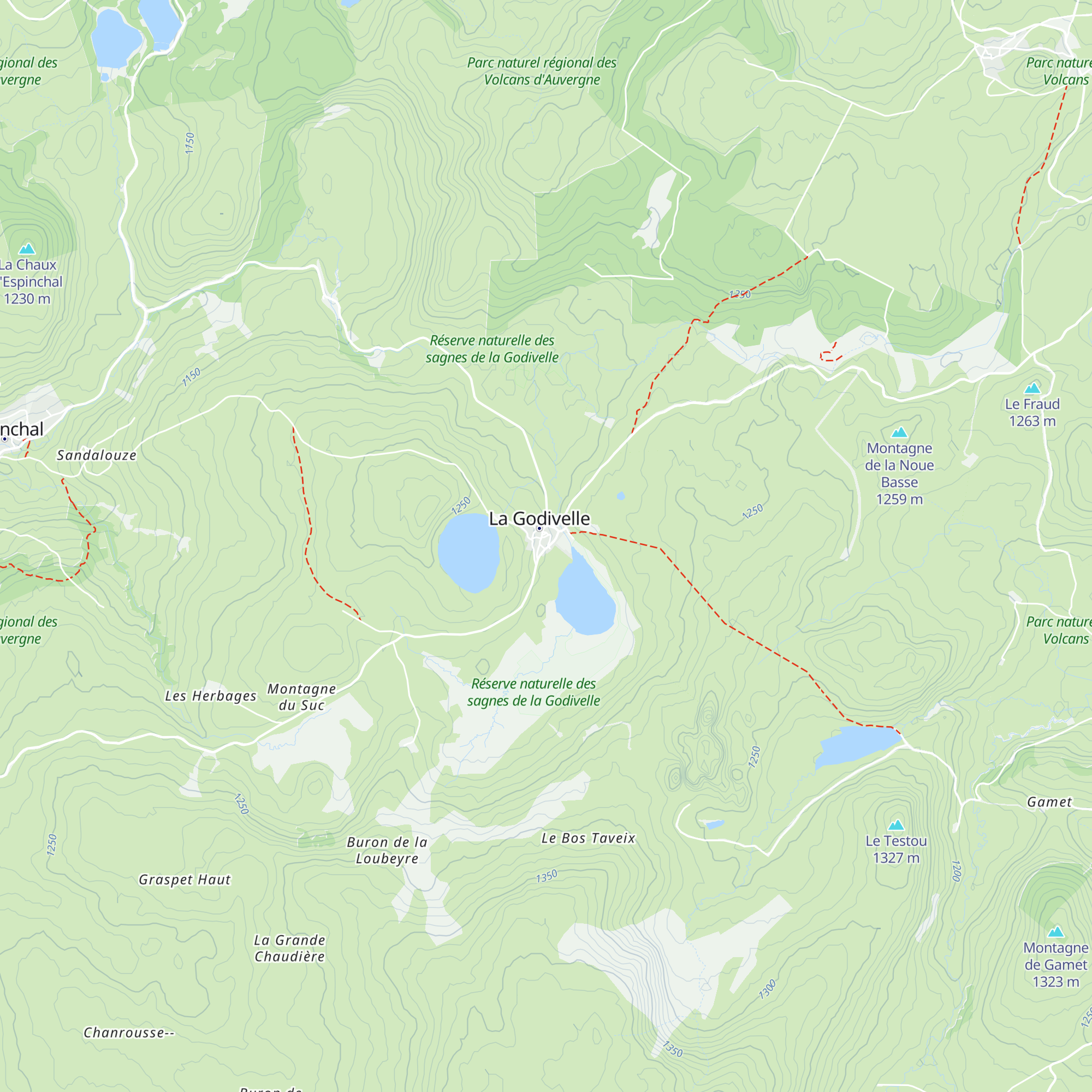 Gîte des 2 Lacs map