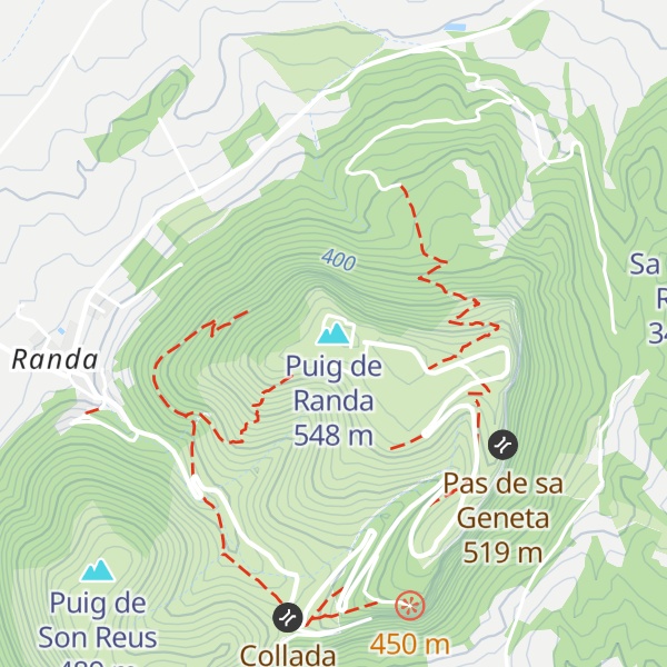 Map of Puig de Randa