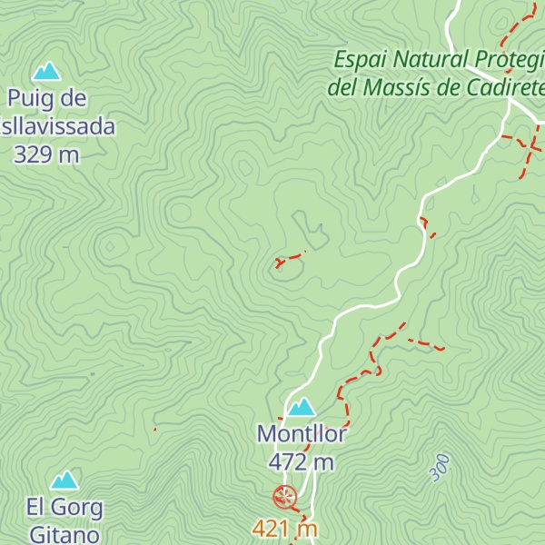Map of Puig de ses Cadiretes