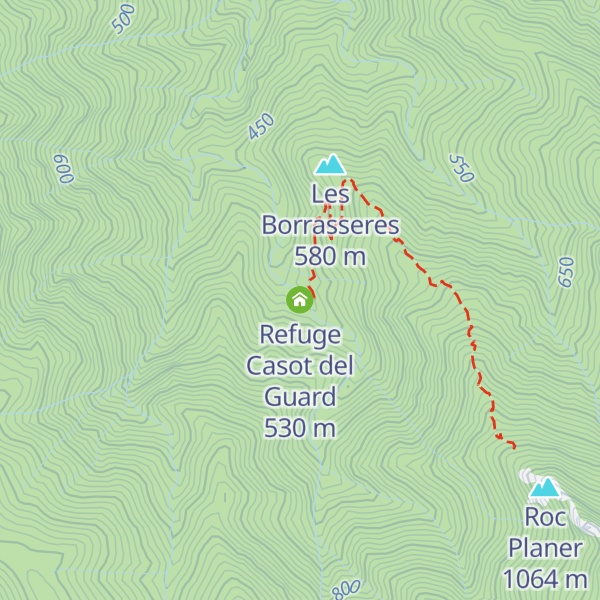 Map of Refuge Casot del Guard