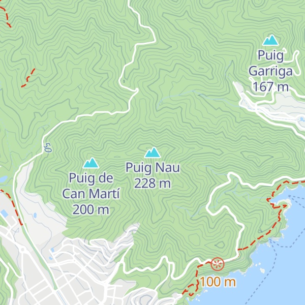 Map of Puig Nau