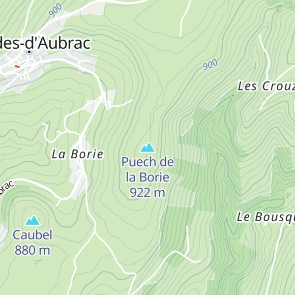 Map of Puech de la Borie