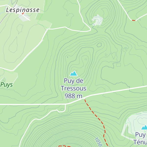 Map of Puy de Tressous
