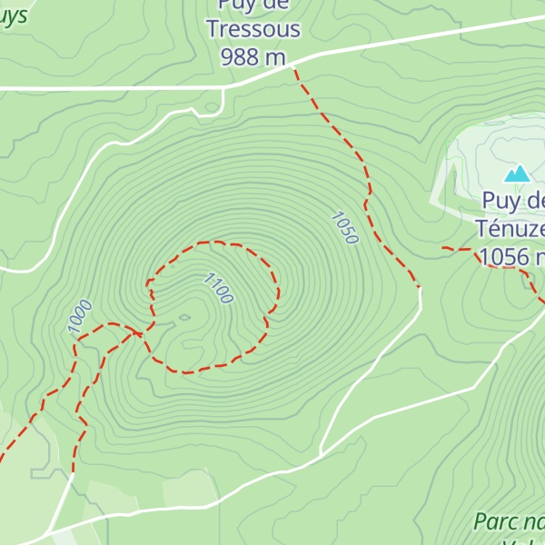 Map of Puy de Louchadière