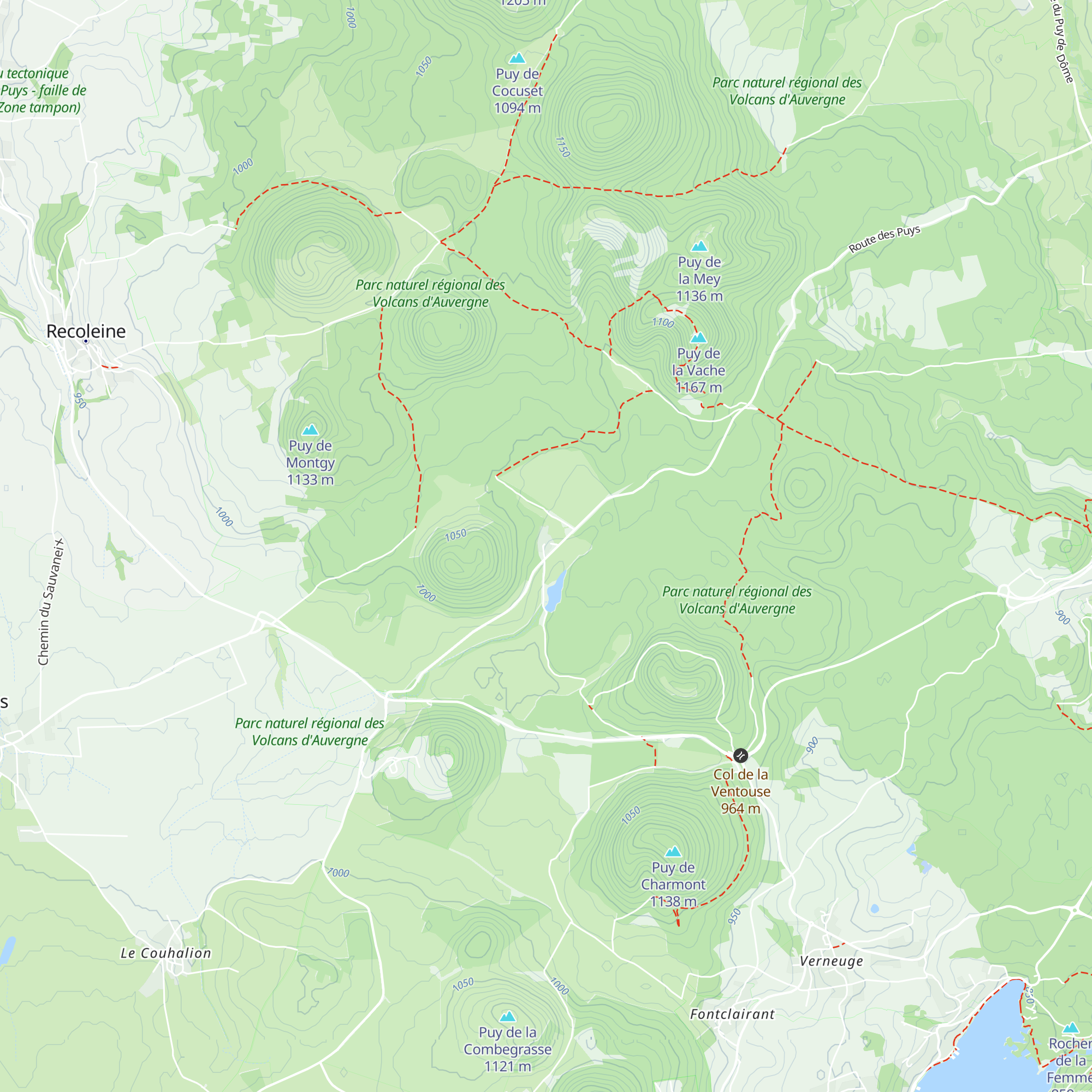 Gite de Montlosier map