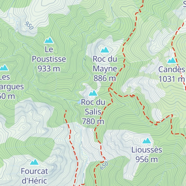 Map of Roc du Salis