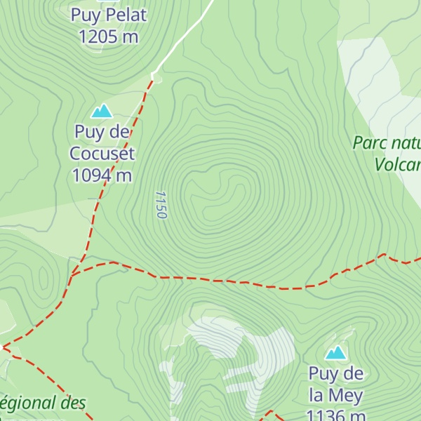 Map of Puy de Mercœur