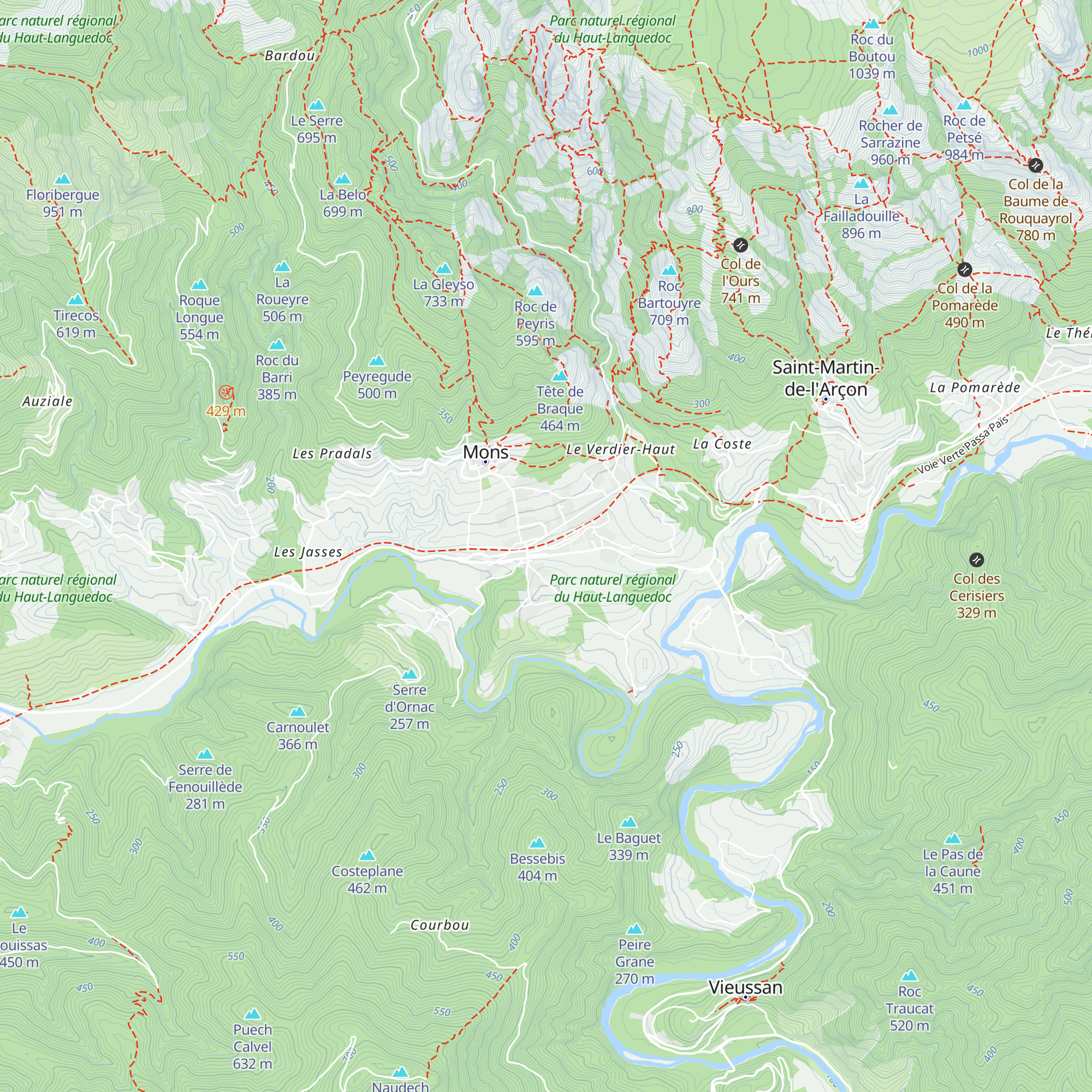 Maison des montagnes du Caroux map