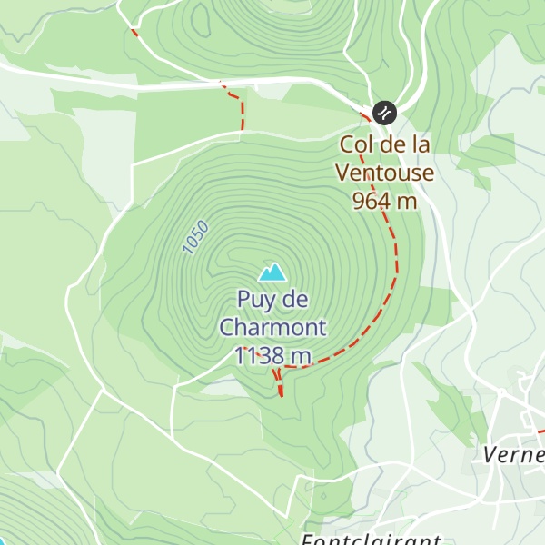 Map of Puy de Charmont