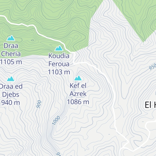 Map of Kef el Azrek