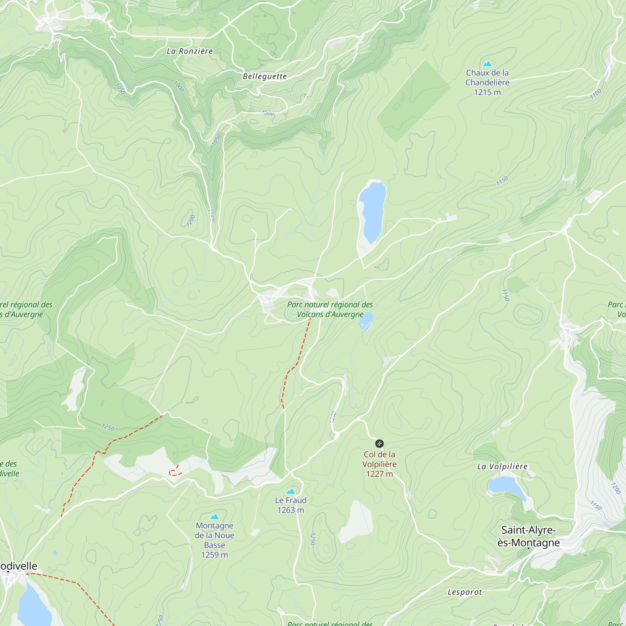 Cabanes du Cézalier map