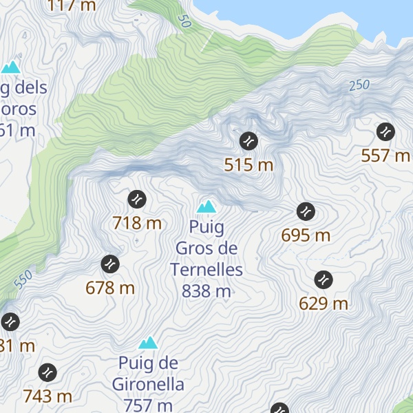 Map of Puig Gros de Ternelles