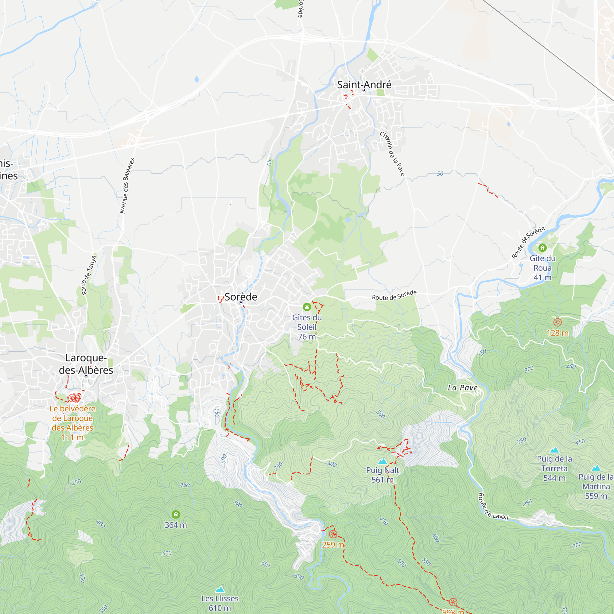 Gîtes du Soleil map