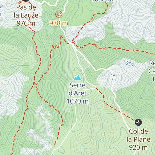 Map of Serre d'Aret