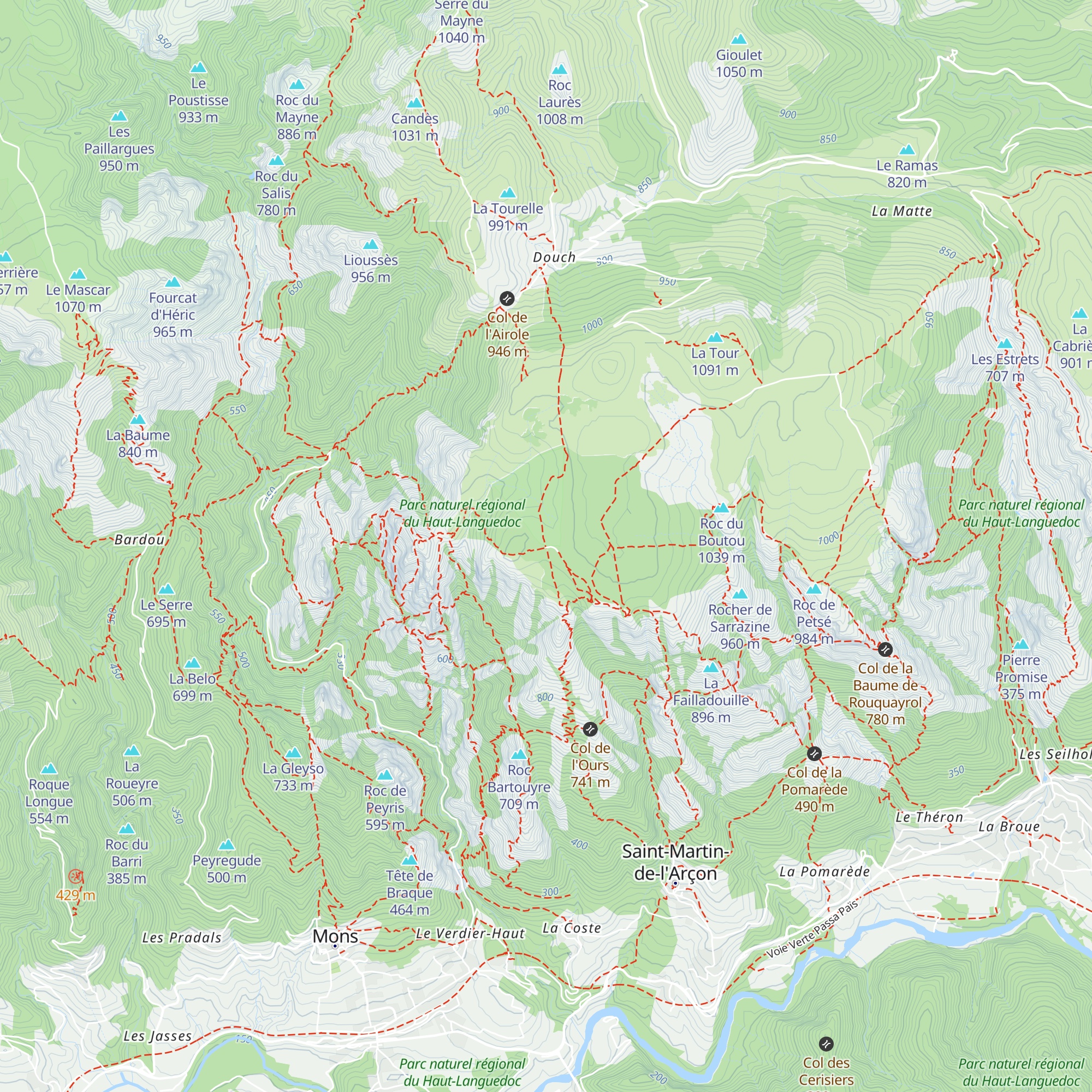 Refuge de Font Salesse map