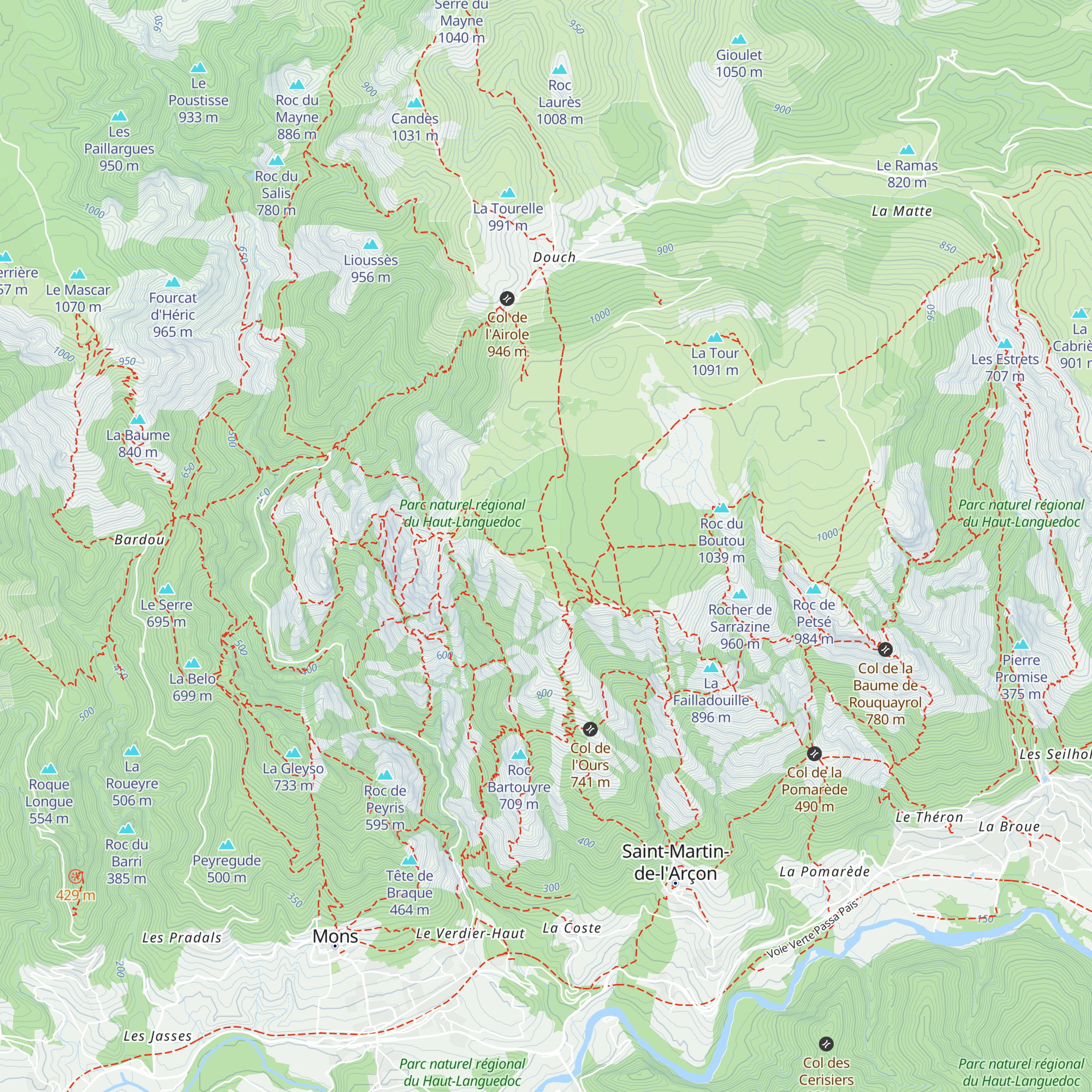 Refuge de Font Salesse map