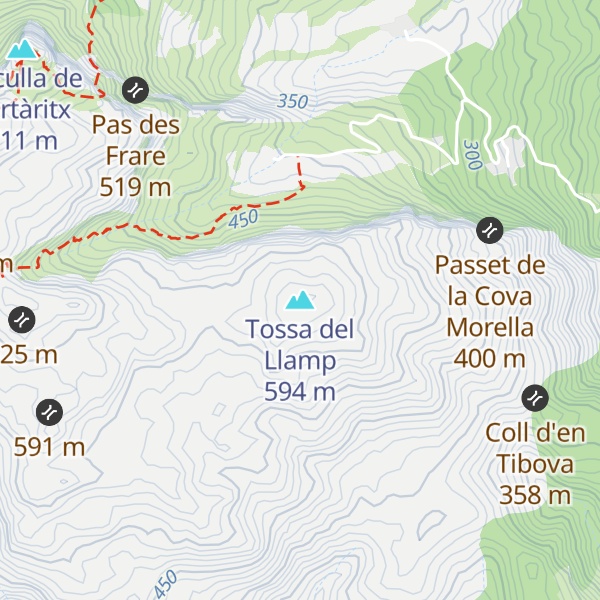 Map of Tossa del Llamp