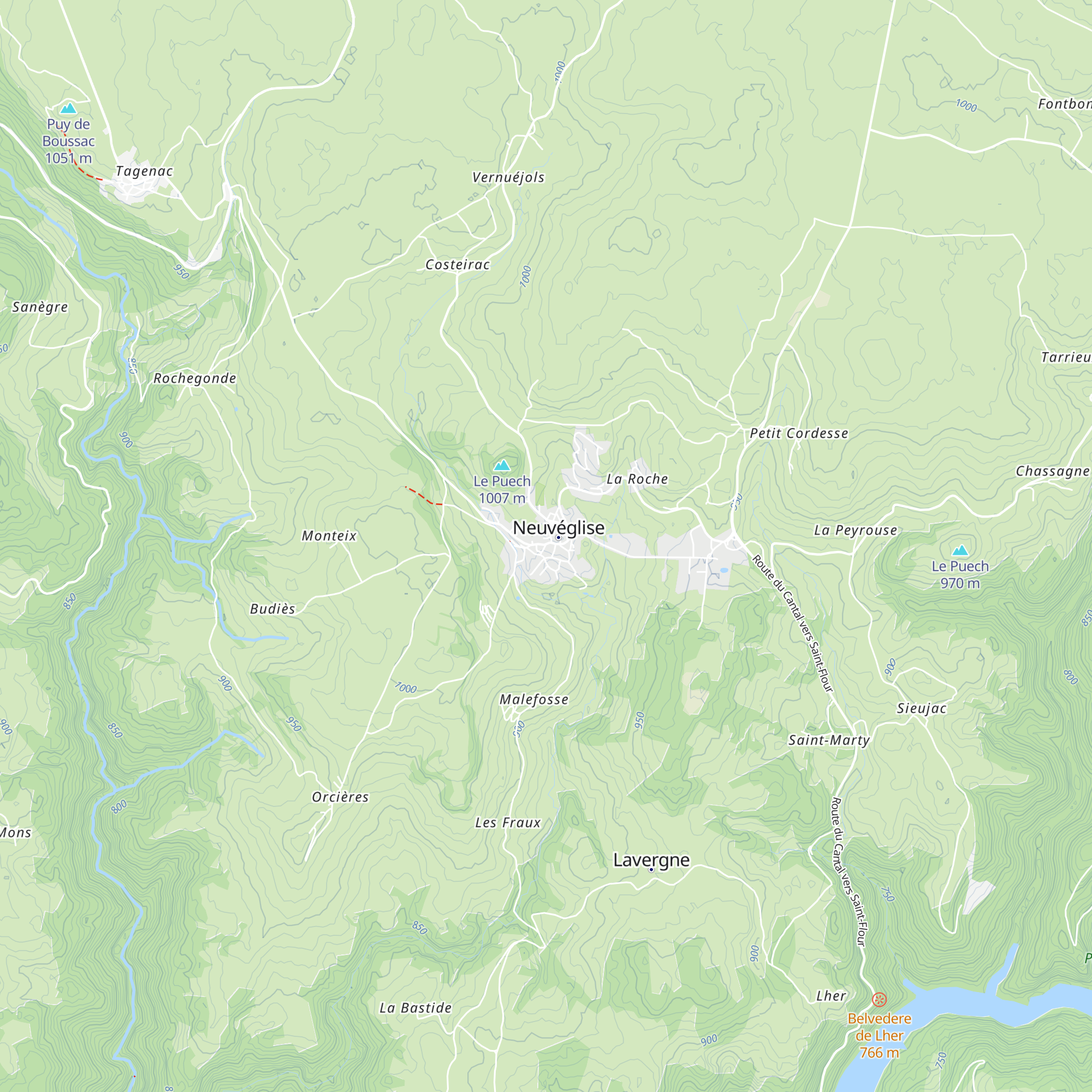 Office de Tourisme des Pays de Saint-Flour - Bureau de Neuvéglise-Sur-Truyère map