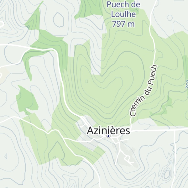 Map of Puech d'Azinières