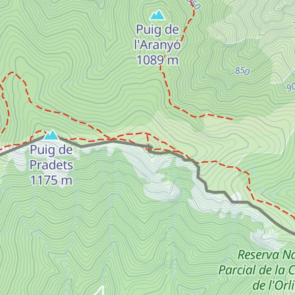 Map of Pic dels Quatre Termes