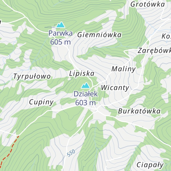 Map of Działek